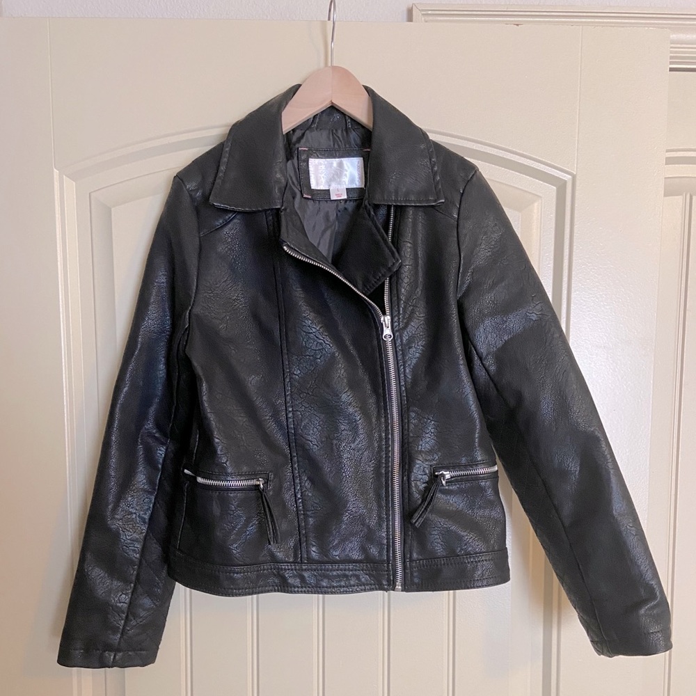 Girl Faux Leather Jacket